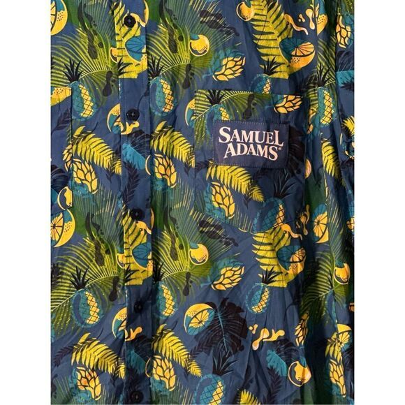 Samuel Adams Hawaiian button up Men’s XL Short Sleeve Shirt - Picture 3 of 5